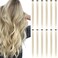 REDMENCO Colored Hair Extensions Clip In 12 Pieces Blonde