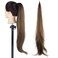 IMISSU Hair Extension Pony Tail Flexible Hair Ponytails Hairpieces Solid Brown