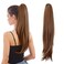 HEWEICSY Ponytail Extensions 24 Long Wavy Synthetic Hairpieces Brown