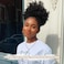 quesdom Afro Puff Ponytail Extension Synthetic Black 80 Grams Afro Puff Drawstring Clip on Kinky Curly Bun for Black Women1B Black