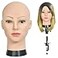 Asrnten Ba Sha Professional Cosmetology Mannequin Head Female Bald Head for Wigs Making Hat Display Glasses Free Clamp