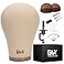 GEXWORLDWIDE GEX 2024 Cork Canvas Block Head Mannequin Head Wig Display Styling Head With Mount Hole Light Brown 225