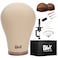 GEXWORLDWIDE GEX 2024 Cork Canvas Block Head Mannequin Head Wig Display Styling Head With Mount Hole Light Brown 225