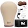 GEXWORLDWIDE GEX 2024 Cork Canvas Block Head Mannequin Head Wig Display Styling Head With Mount Hole Light Brown 225