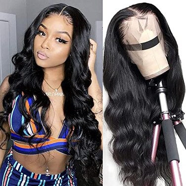 LAPONDAI Lace Front Wigs Human Hair Pre Plucked 22Inch