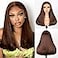 Arabella Glueless Wigs Human Hair 5x6 Chocolate Brown Wig 230 Density Pre Plucked Bleached Pre Cut Wig 12A Real Blunt Cut Drouble Drawn Wigs 18inch