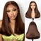 Arabella Glueless Wigs Human Hair 5x6 Chocolate Brown Wig 230 Density Pre Plucked Bleached Pre Cut Wig 12A Real Blunt Cut Drouble Drawn Wigs 18inch