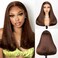 Arabella Glueless Wigs Human Hair 5x6 Chocolate Brown Wig 230 Density Pre Plucked Bleached Pre Cut Wig 12A Real Blunt Cut Drouble Drawn Wigs 18inch