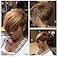 Nicelatus Short Pixie Cut Wigs with Mixed Blonde Brown Bangs Synthetic Mixed Brown Wigs for Black Women Short Pixie Wigs for Women