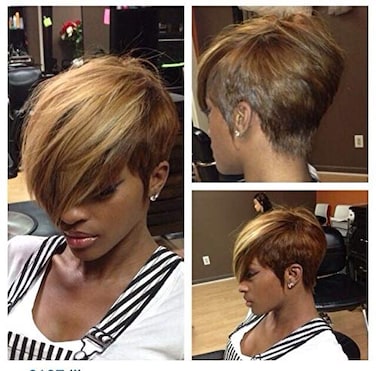 Nicelatus Short Pixie Cut Wigs with Mixed Blonde Brown Bangs Synthetic Mixed Brown Wigs for Black Women Short Pixie Wigs for Women