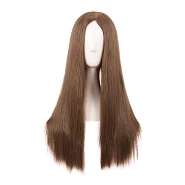 MapofBeauty 28 Inch70cm Women Special Long Straight Synthetic Wig Light Brown