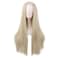 MapofBeauty Women Special Natural Long Straight Side Bangs Wig Light Blonde