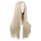 MapofBeauty Women Special Natural Long Straight Side Bangs Wig Light Blonde