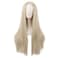 MapofBeauty Women Special Natural Long Straight Side Bangs Wig Light Blonde