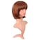 MapofBeauty 12 Inch 30 cm Fashion Lady Short Straight Synthetic Flat Bangs Bob Wig Ginger Orange