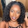 Unvizossa Headband Wig Human Hair Deep Wave None Lace Front Wigs Human Hair Curly Headband Wigs for Black Women 150 Density Natural Color 14 Inch