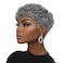 BOBCOO Pixie Cut Wig Short Wigs for Black Women Short Pixie cut Wigs for Black Women Black Mixed With White