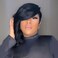 PurpleSexy 10A Side Part Pixie Cut Wigs for Black Women Natural 1B Color Short Layered Pixie Cut Human Hair Wig With Bangs Glueless Chic Elegent Thick and Full Wear and Go Wig