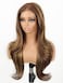 cuiud Honey Brown Lace Front Highlight Wig 13x4 HD Glueless Highlight Synthetic Lace Wigs for Beginners Brown Layered Wave Wig for Women 26inch