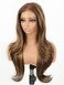 cuiud Honey Brown Lace Front Highlight Wig 13x4 HD Glueless Highlight Synthetic Lace Wigs for Beginners Brown Layered Wave Wig for Women 26inch