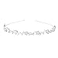 Vemonllas Womens Wedding Crystal Bridal Flower Leaves Crown Headband Tiara Headdress