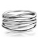 Sac Silver Oxidized Stacked Bar Knot Wide Wedding Ring New 925 Sterling Silver Open Band Size 8