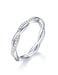 IMOLOVE Moissanite Wedding Band Wedding Rings for Women Twisted Rings 925 Sterling Silver Rings with 18K White Gold Plated Eternity Stackable Engagement Ring Anniversary Band Size 85