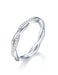 IMOLOVE Moissanite Wedding Band Wedding Rings for Women Twisted Rings 925 Sterling Silver Rings with 18K White Gold Plated Eternity Stackable Engagement Ring Anniversary Band Size 6