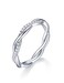IMOLOVE Moissanite Wedding Band Wedding Rings for Women Twisted Rings 925 Sterling Silver Rings with 18K White Gold Plated Eternity Stackable Engagement Ring Anniversary Band Size 6