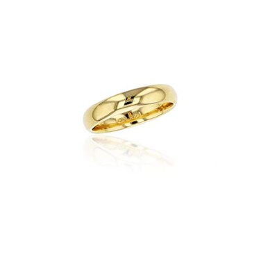 DECADENCE 10K Yellow Gold 4mm Polished Plain Wedding Band Size 7