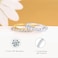 SILVERNANA 07ct 7Stone Moissanite Wedding Band for Women Sterling Silver Half Eternity Stackable Ring Promise Band for Her Size 95