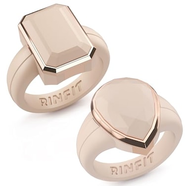 Rinfit Womens Silicone Rings Anniversary Ring or Promise Ring for Her Emerald Rubber Wedding Bands Pack O Size 7