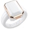 Rinfit Womens Silicone Rings Anniversary Ring or Promise Ring for Her Emerald Rubber Wedding Bands WhiteMetal Rose Gold Size 6