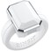 Rinfit Womens Silicone Rings Anniversary Ring or Promise Ring for Her Emerald Rubber Wedding Bands WhiteMetal Silver Size 6