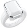 Rinfit Womens Silicone Rings Anniversary Ring or Promise Ring for Her Emerald Rubber Wedding Bands WhiteMetal Silver Size 6