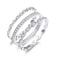 AVECON Wedding Rings for Women Anniversary Eternity Bands Womens 3 Stackable Rings CZ Engagement Bridal 925 Sterling Silver Ring Sets Size 9