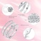 AVECON Wedding Rings for Women Anniversary Eternity Bands Womens 3 Stackable Rings CZ Engagement Bridal 925 Sterling Silver Ring Sets Size 9