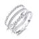 AVECON Wedding Rings for Women Anniversary Eternity Bands Womens 3 Stackable Rings CZ Engagement Bridal 925 Sterling Silver Ring Sets Size 9