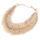 BOBIYA Wide Fishtail Headband for Women Synthetic Hair Plaited Braids Elastic Stretch Fishtail Headband Honey Blonde