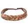 BOBIYA 2 Strands Synthetic Hair Braided Headband Classic Chunky Plaited Braids Strawberry Blonde