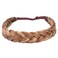 BOBIYA 2 Strands Synthetic Hair Braided Headband Classic Chunky Plaited Braids Strawberry Blonde
