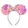 CHuangQi Mouse Ears Headbands with Shiny Bow Doublesided Sequins Glitter Hair Band for Birthday Party Celebration or Event