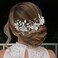 Mpoikba Bridal Hair Accessories Pearl Adorned Wedding Hair Pieces for Brides Flower Hair Combs for Bride