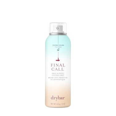 Drybar Final Call Frizz Static Control Mist Coconut Colada Scent Full Size Tames Flyaways to Maintain Smooth and Shiny Blowouts