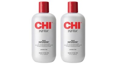 CHI Infra Silk Infusion LeaveIn Reconstructing Treatment To Strengthen Protect All Hair Types AlcoholFree 12 Oz Pack of 2