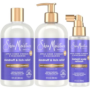 Shea Moisture SheaMoisture AntiDandruff Shampoo Conditioner Instant Scalp Refresh Spray with Niacinamide Shea Butter 3 Salicylic Acid for Flakes Itchy Scalp