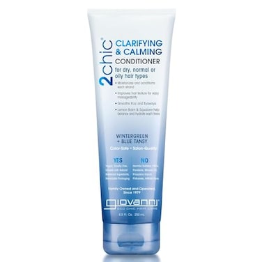 GIOVANNI 2chic Clarifying Calming Conditioner Clarifying Hair Conditioner Helps Remove Residue Hydrating Detox Conditioner Color Safe Wintergreen Blue Tansy 24 oz