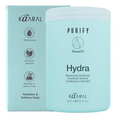 Kaaral Purify Hydra Conditioner Moisturizing Hair Care for Women and Men Hydrating Treatment for Dry Damaged Color Treated Hair Softens Reduces Frizz Nourishes Curly Hair 1000 ml