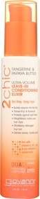 GIOVANNI 2chic UltraVolume LeaveIn Conditioning Styling Elixir Builds Volume Promotes Weightless Control for FineThin Hair Volumizing Formula with Papaya Tangerine Butter Color Safe 4 oz