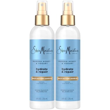 Shea Moisture LeaveIn Conditioner MultiAction Spray 2Pack Manuka Honey Yogurt Hydrate Repair for Dry Damaged Hair 8 Oz Ea